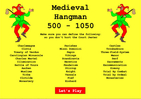Play hangman with these Medieval vocabulary terms - Interactive